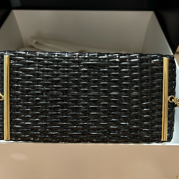 Vintage Rare Authentic Black CHANEL Wicker Bag - Picture 6 of 11
